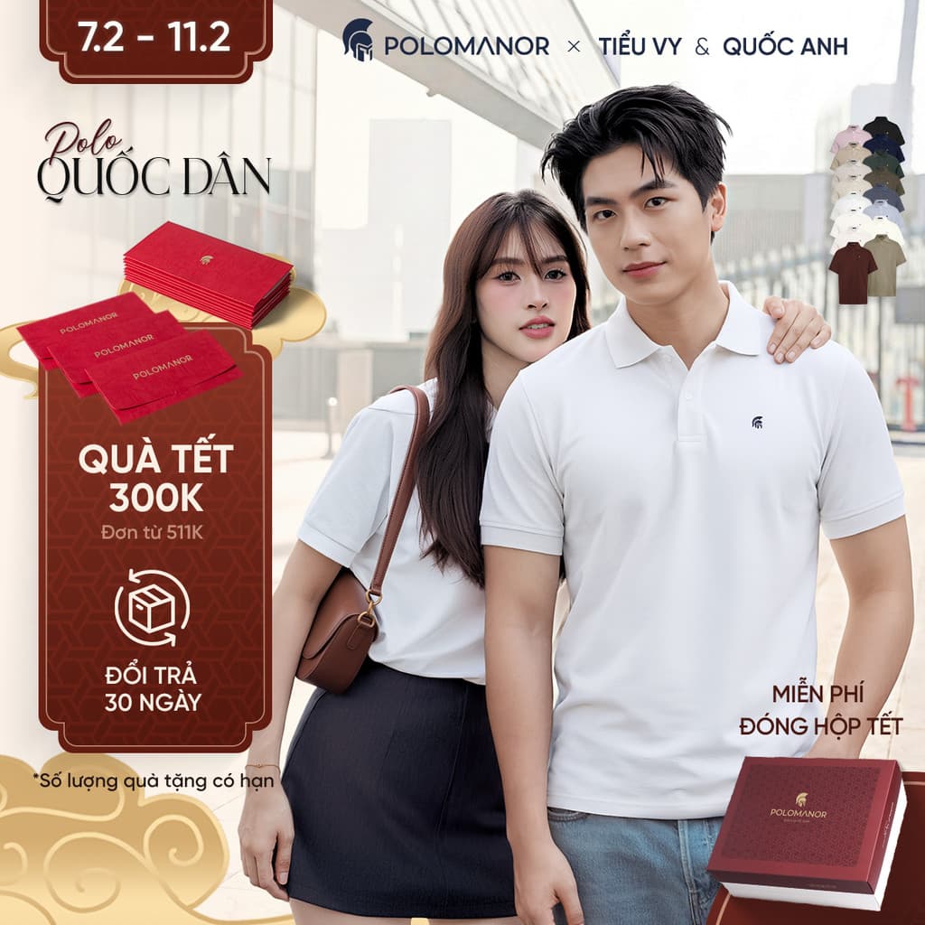 [TẾT 2026] Áo polo nam BASIC SYMBOL, POLO QUỐC DÂN vải cá sấu cotton interlock - POLOMANOR