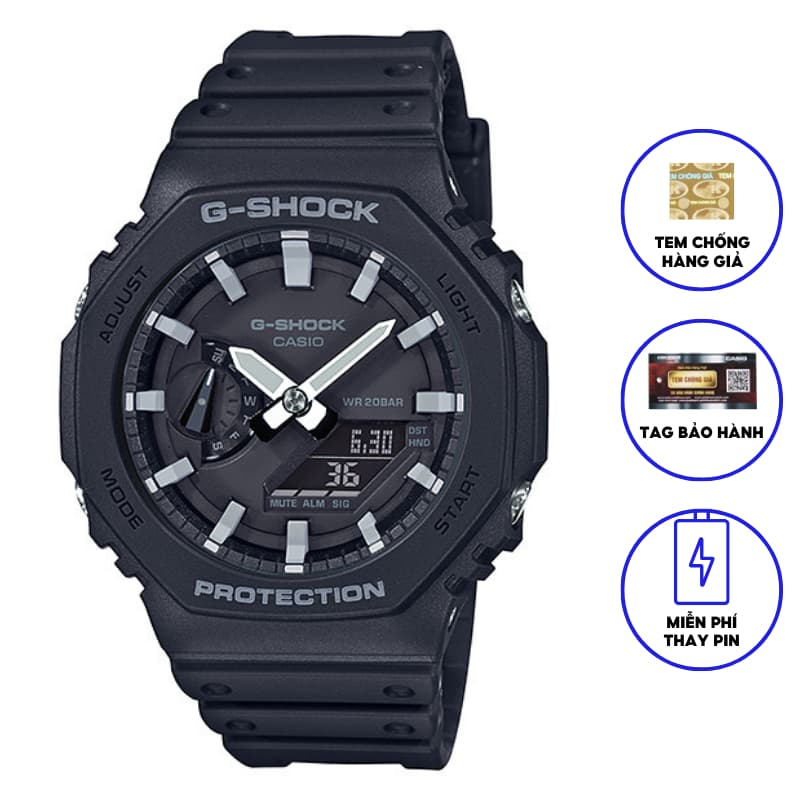 Đồng Hồ Casio Nam Dây Nhựa GSHOCK GA-2100-1A Chính Hãng