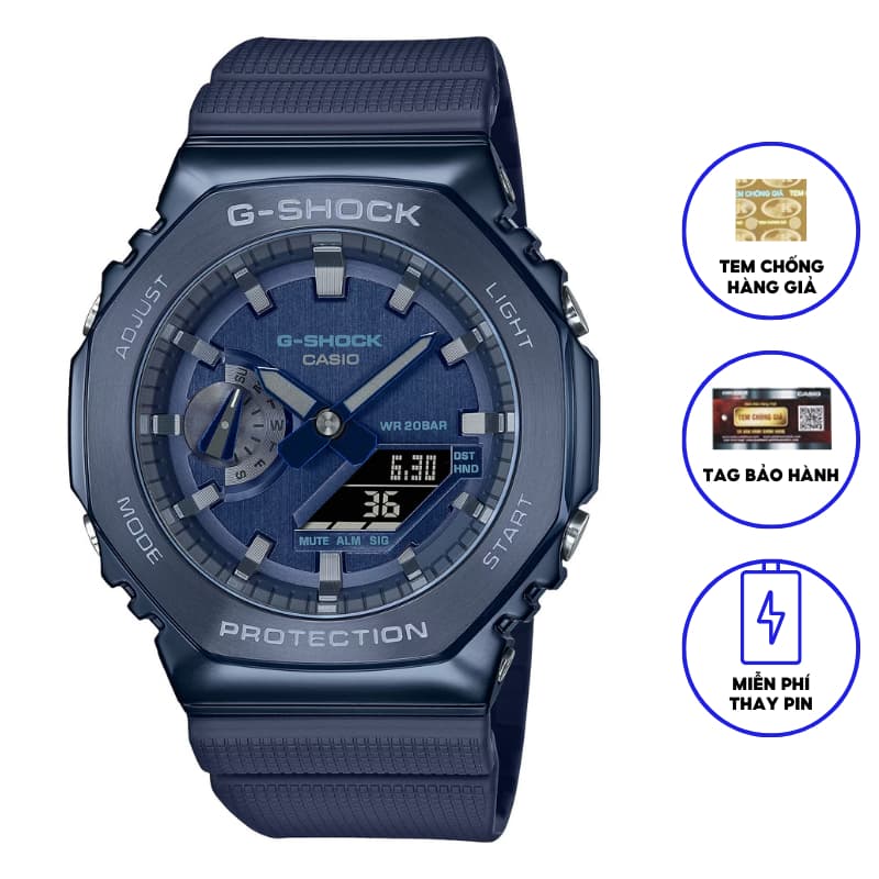 Đồng Hồ Casio Nam Dây Nhựa Chính Hãng GSHOCK GM-2100N-2ADR